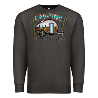 Smoke camping is my happy place Premium Sweatshirt - CowhideDigitalArt
