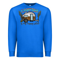 True Royal camping is my happy place Premium Sweatshirt - CowhideDigitalArt