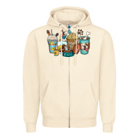 Sandshell english bulldog coffee cups Zipper Hoodie - Zillion Design Studio