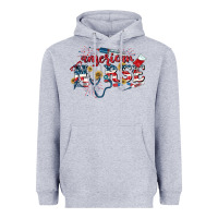 Heather Grey American Nurse 4th of July Heavyweight Hoodie - CowGirlArtShop