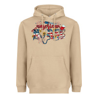 Mushroom American Nurse 4th of July Heavyweight Hoodie - CowGirlArtShop