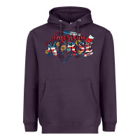 Plum American Nurse 4th of July Heavyweight Hoodie - CowGirlArtShop