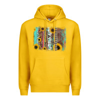 Lemon aztec leopard turquoise sunflower background Premium Hoodie - RanaPortraitStore