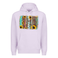 Lilac aztec leopard turquoise sunflower background Premium Hoodie - RanaPortraitStore