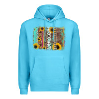 Ocean Blue aztec leopard turquoise sunflower background Premium Hoodie - RanaPortraitStore