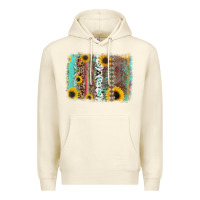 Sandshell aztec leopard turquoise sunflower background Premium Hoodie - RanaPortraitStore