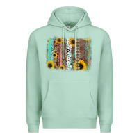 Seafoam aztec leopard turquoise sunflower background Premium Hoodie - RanaPortraitStore