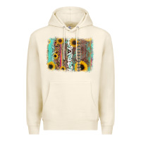 Tofu aztec leopard turquoise sunflower background Premium Hoodie - RanaPortraitStore