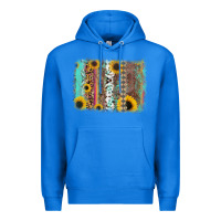 True Royal aztec leopard turquoise sunflower background Premium Hoodie - RanaPortraitStore