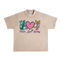 French Oak peace love springwith flowers and butterfly Urban Heavy Tee - Artiststas