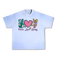 Grape Ice peace love springwith flowers and butterfly Urban Heavy Tee - Artiststas