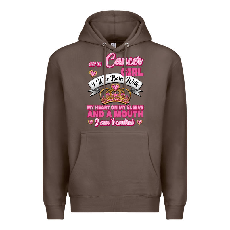 As A Cancer Girl I Was Born With My Heart On My Sleeve And A Mouth Premium Hoodie by Jasminsmagicworld | Teevron