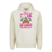 Oatmeal Heather As A Cancer Girl I Was Born With My Heart On My Sleeve And A Mouth Premium Hoodie - Jasminsmagicworld