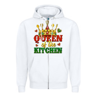 White queen of the kitchen Zipper Hoodie - texasbilliewilder