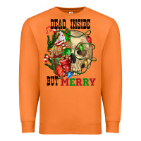 Carrot Dead İnside But Merry Human Skull Premium Sweatshirt - FaDigitalArtStudio