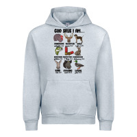Heather Grey god says i am hunting Urban Hoodie - MaliasSmallBusiness