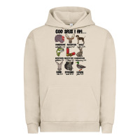 Pigment French Oak god says i am hunting Urban Hoodie - MaliasSmallBusiness