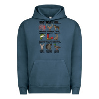 Pigment Midnight Navy god says i am hunting Urban Hoodie - MaliasSmallBusiness