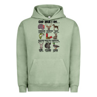 Pigment Oil Green god says i am hunting Urban Hoodie - MaliasSmallBusiness