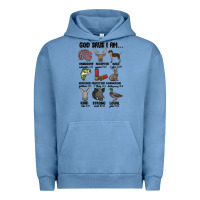 Pigment Pebble Blue god says i am hunting Urban Hoodie - MaliasSmallBusiness