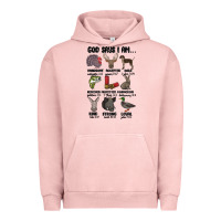 Pigment Salmon god says i am hunting Urban Hoodie - MaliasSmallBusiness