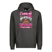Charcoal Heather As A Capricorn Girl I Was Born With My Heart On My Sleeve And A Mouth Premium Hoodie - Jasminsmagicworld