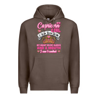 Coffee As A Capricorn Girl I Was Born With My Heart On My Sleeve And A Mouth Premium Hoodie - Jasminsmagicworld