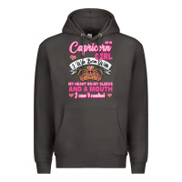 Smoke As A Capricorn Girl I Was Born With My Heart On My Sleeve And A Mouth Premium Hoodie - Jasminsmagicworld
