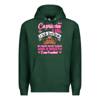 Sports Green As A Capricorn Girl I Was Born With My Heart On My Sleeve And A Mouth Premium Hoodie - Jasminsmagicworld