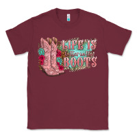 Burgundy life is better in the boots Classic Tee - texasbilliewilder