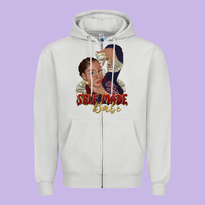 Zipper Hoodie self made babe afro black woman