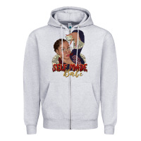Heather Grey self made babe afro black woman Zipper Hoodie - texasbilliewilder