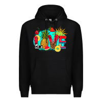 Black love summer fruit and sun Premium Hoodie - AdoDesignShop