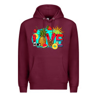 Burgundy love summer fruit and sun Premium Hoodie - AdoDesignShop