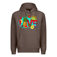 Coffee love summer fruit and sun Premium Hoodie - AdoDesignShop