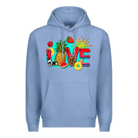Colony Blue love summer fruit and sun Premium Hoodie - AdoDesignShop