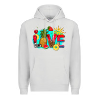 Dove Grey love summer fruit and sun Premium Hoodie - AdoDesignShop