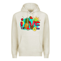 Oatmeal Heather love summer fruit and sun Premium Hoodie - AdoDesignShop