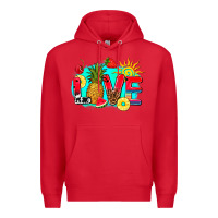 Red love summer fruit and sun Premium Hoodie - AdoDesignShop