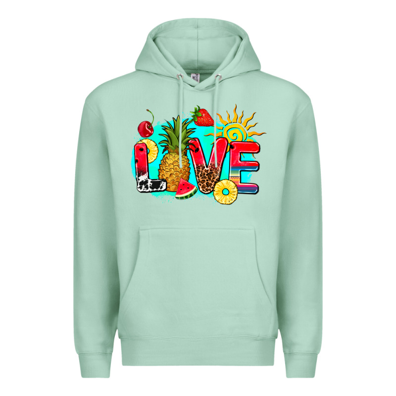 Love Summer Fruit And Sun Premium Hoodie by AdoDesignShop | Teevron