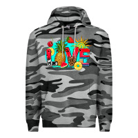 Slate Camo love summer fruit and sun Premium Hoodie - AdoDesignShop