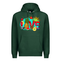 Sports Green love summer fruit and sun Premium Hoodie - AdoDesignShop