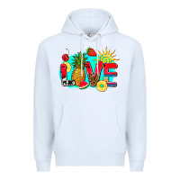 White love summer fruit and sun Premium Hoodie - AdoDesignShop