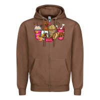 Chestnut dachshund coffee cups Zipper Hoodie - Zillion Design Studio