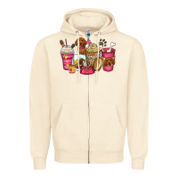 Sandshell dachshund coffee cups Zipper Hoodie - Zillion Design Studio