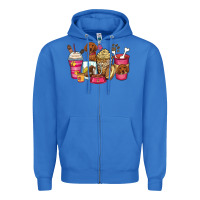 True Royal dachshund coffee cups Zipper Hoodie - Zillion Design Studio