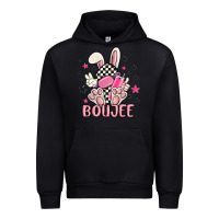 Black boujee checkered easter bunny egg trending Urban Hoodie - MaliasSmallBusiness