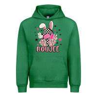 Emerald boujee checkered easter bunny egg trending Urban Hoodie - MaliasSmallBusiness