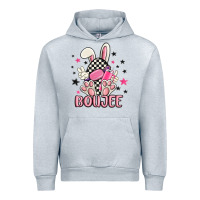 Heather Grey boujee checkered easter bunny egg trending Urban Hoodie - MaliasSmallBusiness