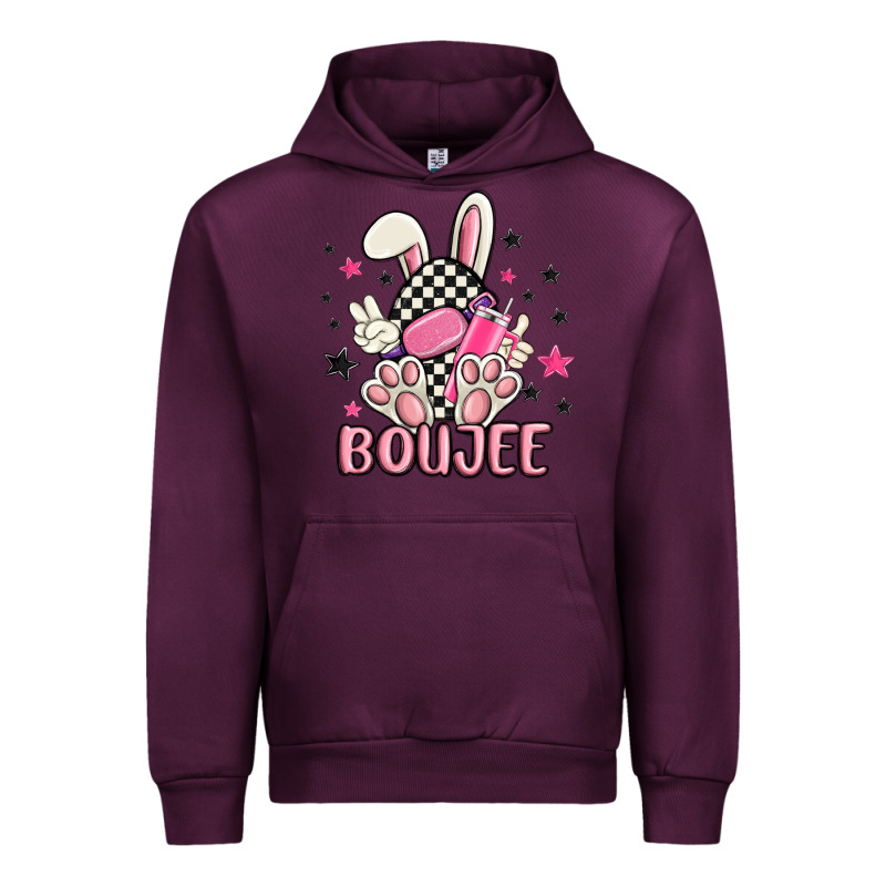 Boujee Checkered Easter Bunny Egg Trending Urban Hoodie by MaliasSmallBusiness | Teevron